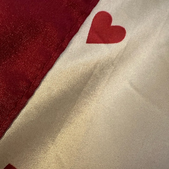 Robe - Heart-Patterned Cream and Red - 4x never worn new without tags - Picture 4 of 5